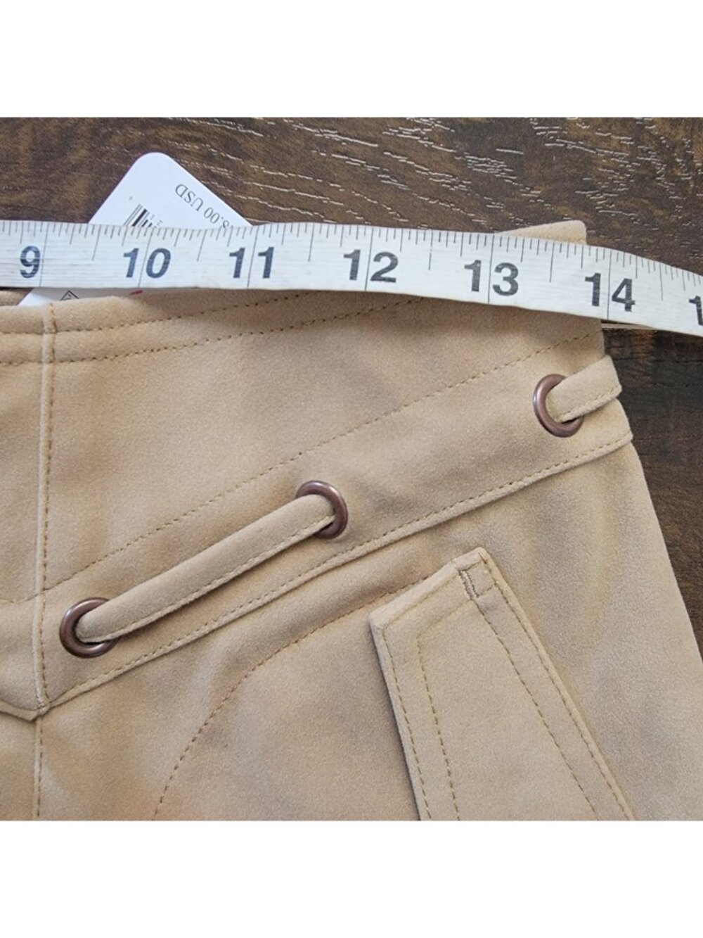 Free People Sierra Mini Skirt Festival Faux Suede Country Western Boho Womens 2 - Picture 5 of 8